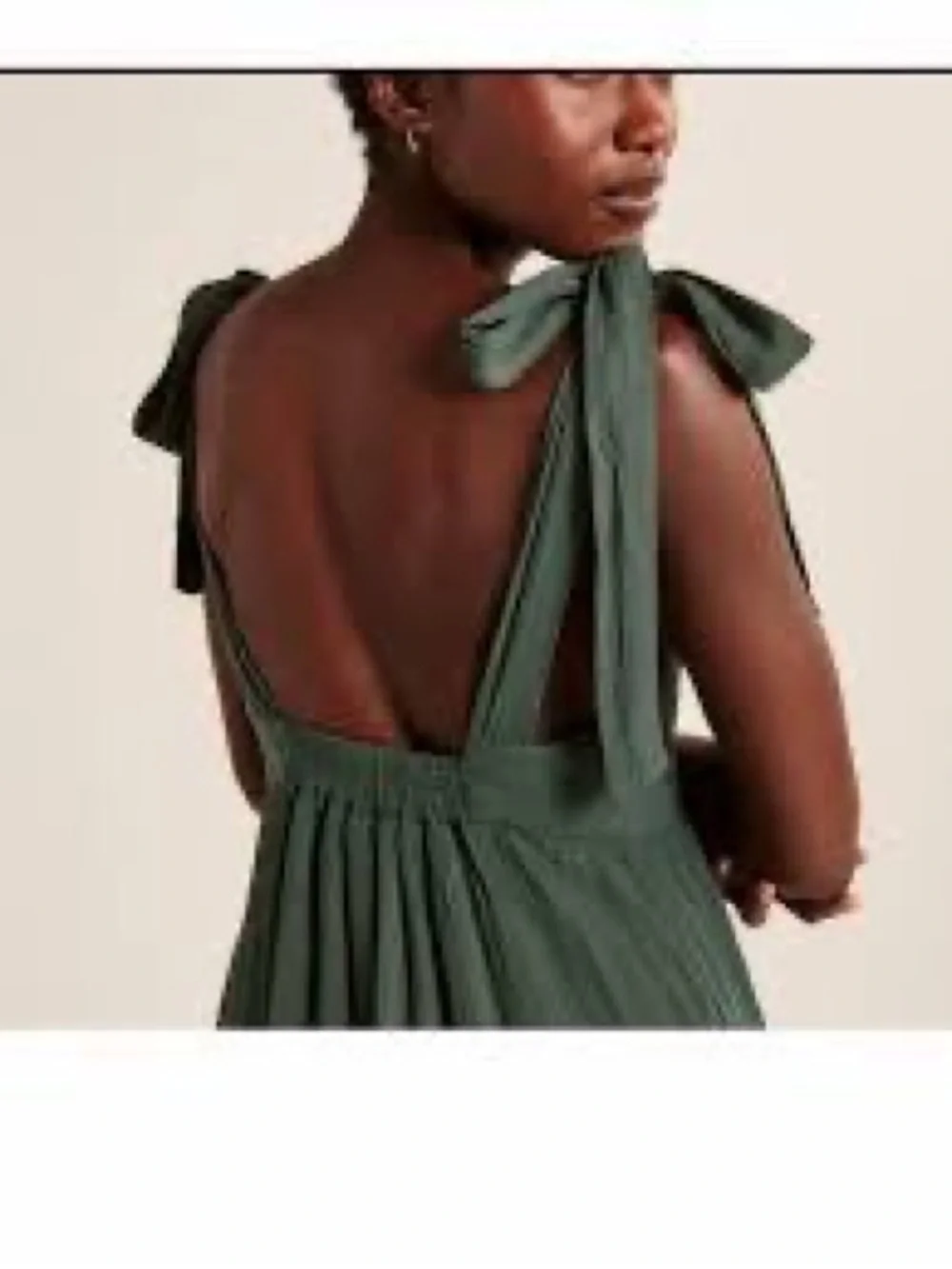 Abercrombie & Fitch Olive V-Neck Tiered Maxi Boho Cottagecore Dress Size XS